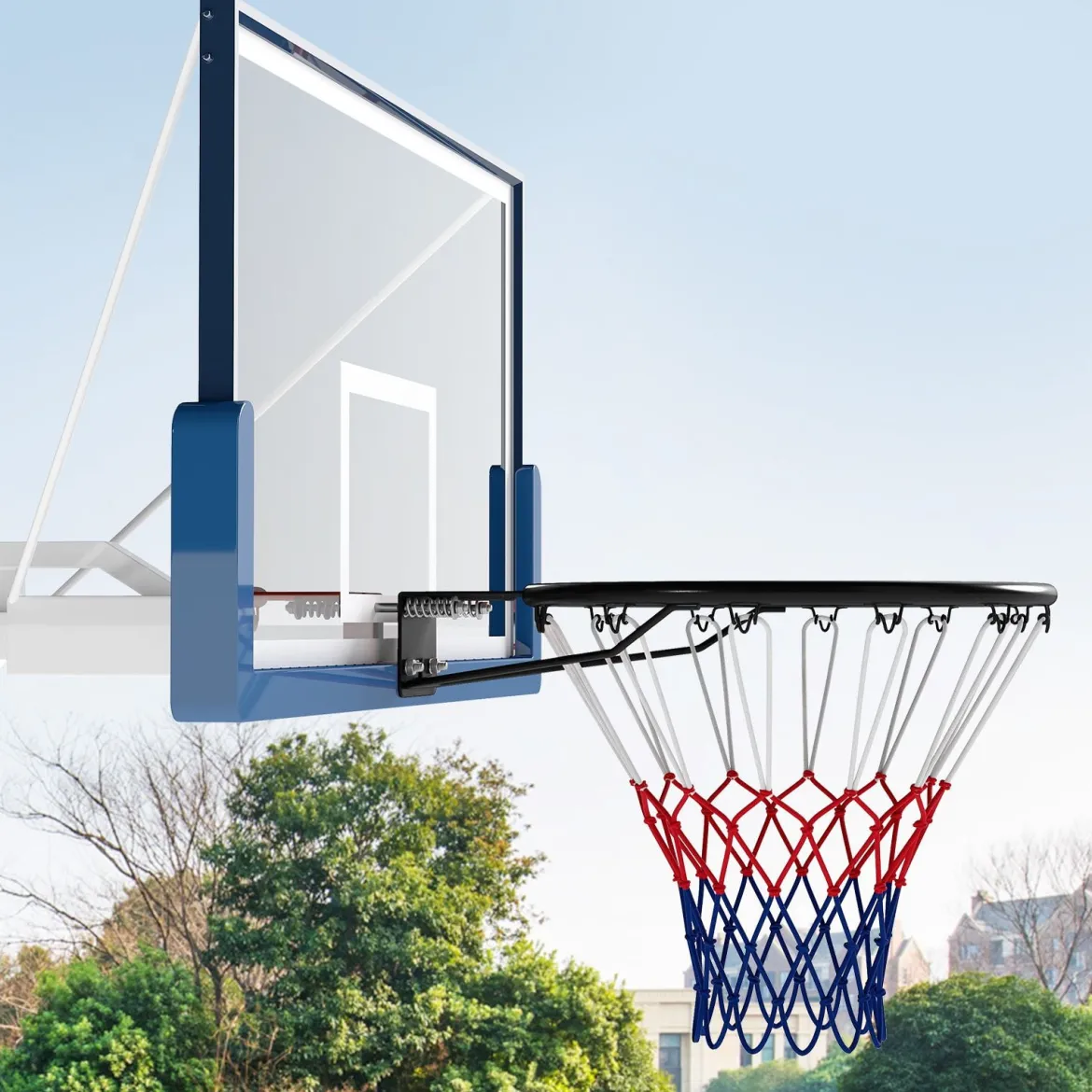 Ø45cm Standard Basketballkorb mit Netz Mini Basketball Korb für Wandmontage Schwarz