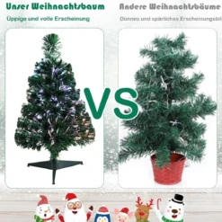 60 cm Tisch-Weihnachtsbaum Beleuchteter Mini-Weihnachtsbaum Grün