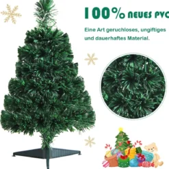 60 cm Tisch-Weihnachtsbaum Beleuchteter Mini-Weihnachtsbaum Grün