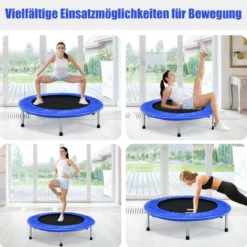 97 cm Trampolin Mini-Falttrampolin faltbar Fitness-Trampolin Blau