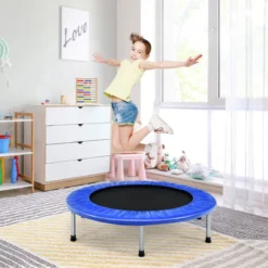 97 cm Trampolin Mini-Falttrampolin faltbar Fitness-Trampolin Blau