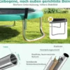 Ø244 cm Trampolin mit Leiter & Sicherheitsnetz Rund Gartentrampolin Kindertrampolin Grün
