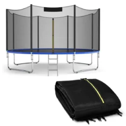 Ø 427cm Trampolin Sicherheitsnetz für Gartentrampoline Ersatznetz Außenliegend mit Reißverschluss