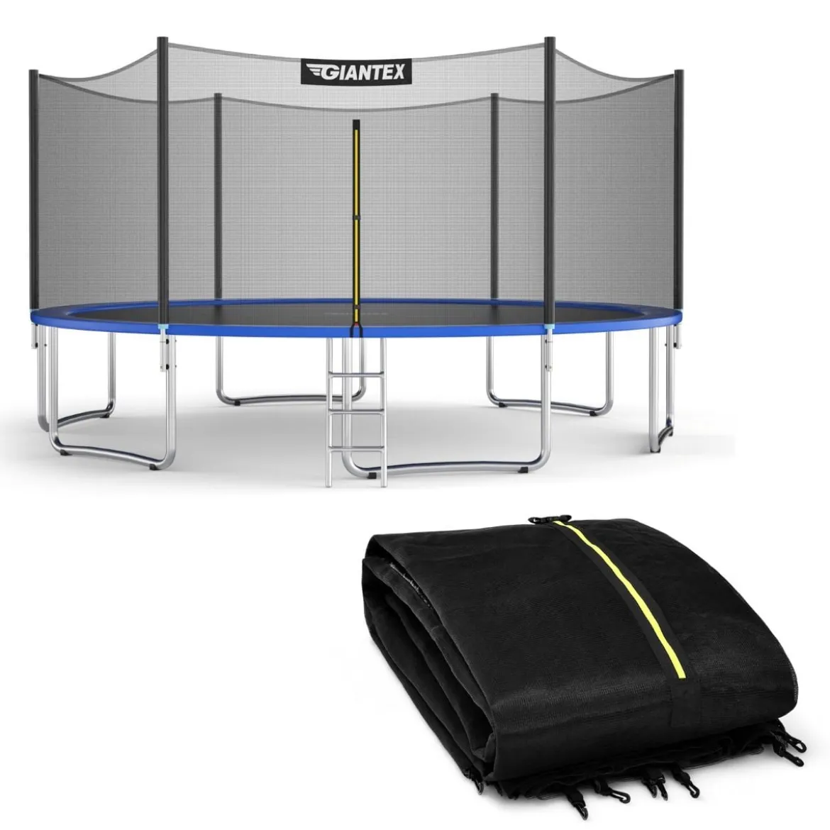 Ø 244 cm Trampolin Sicherheitsnetz für Gartentrampoline Ersatznetz Außenliegend mit Reißverschluss