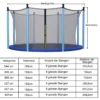 Ø 487cm Trampolin Sicherheitsnetz für Gartentrampoline Ersatznetz Innenliegend