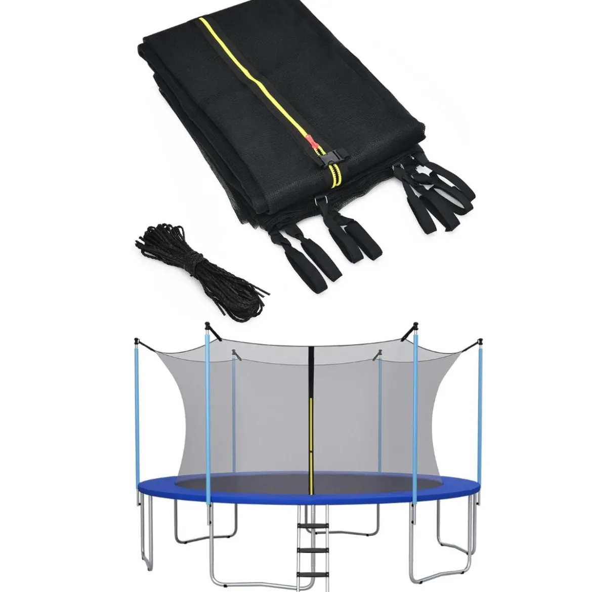 Ø 487cm Trampolin Sicherheitsnetz für Gartentrampoline Ersatznetz Innenliegend