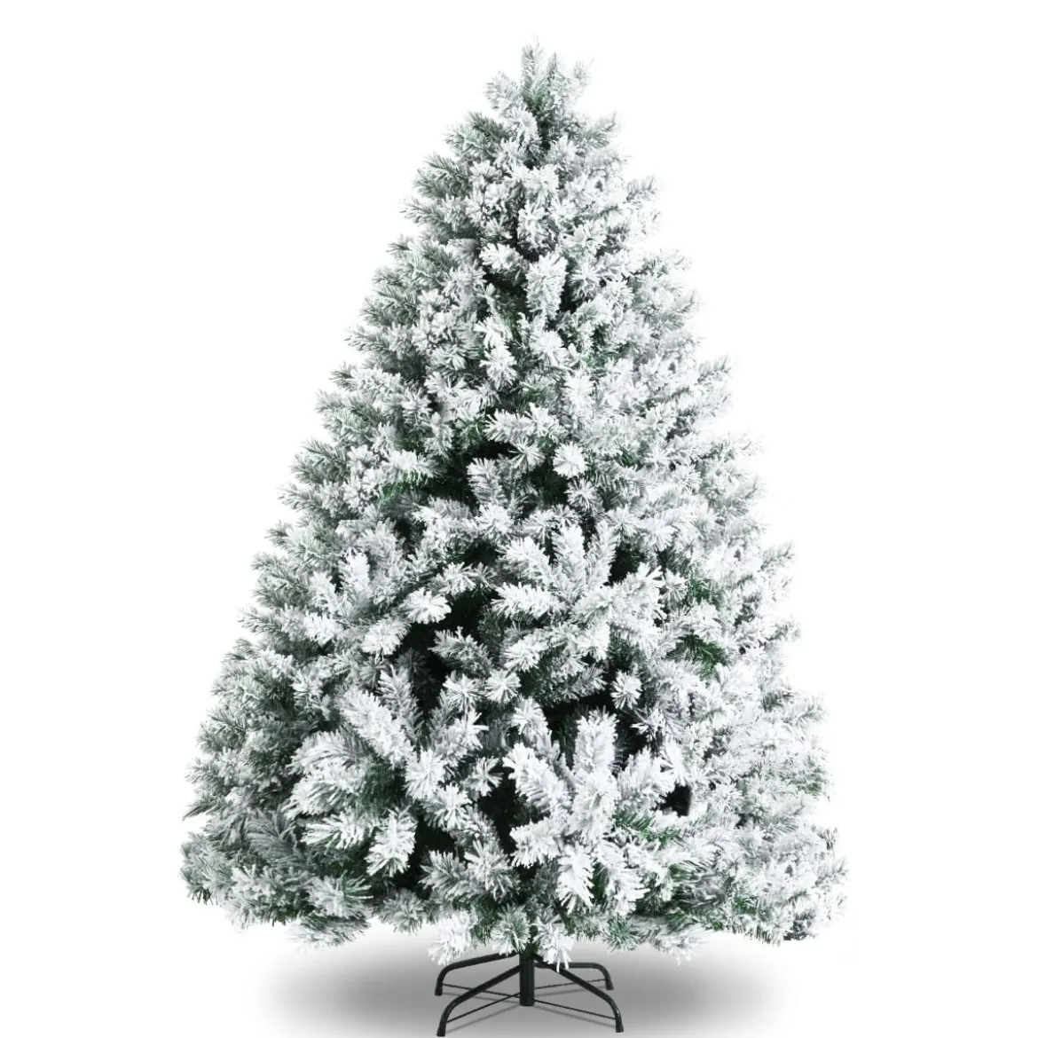 150 cm Verschneiter Weihnachtsbaum Künstlicher Kunstbaum mit Schneefall