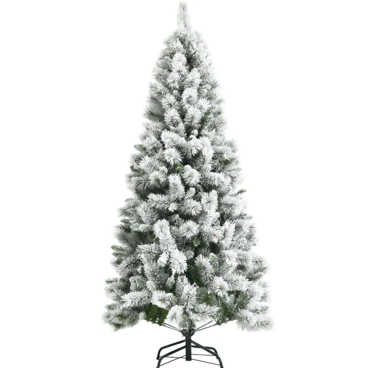 180 cm Verschneiter Weihnachtsbaum Tannenbaum aus PVC Kunstbaum mit Schneefall