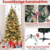 180 cm Vorgefertigter Künstlicher Weihnachtsbaum Gelenkiger Festlicher Weihnachtsbaum mit 806 PE- PVC- und PET-Zweigspitzen