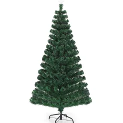 150 cm Weihnachtsbaum mit Hochwertige PVC Nadeln Beleuchteter Baum mit 8 Blink-Modi Grün