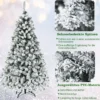 180 cm Weihnachtsbaum mit Schnee Premium-PVC-Nadeln mit LED-Lichtern Kunstbaum Weihnachten