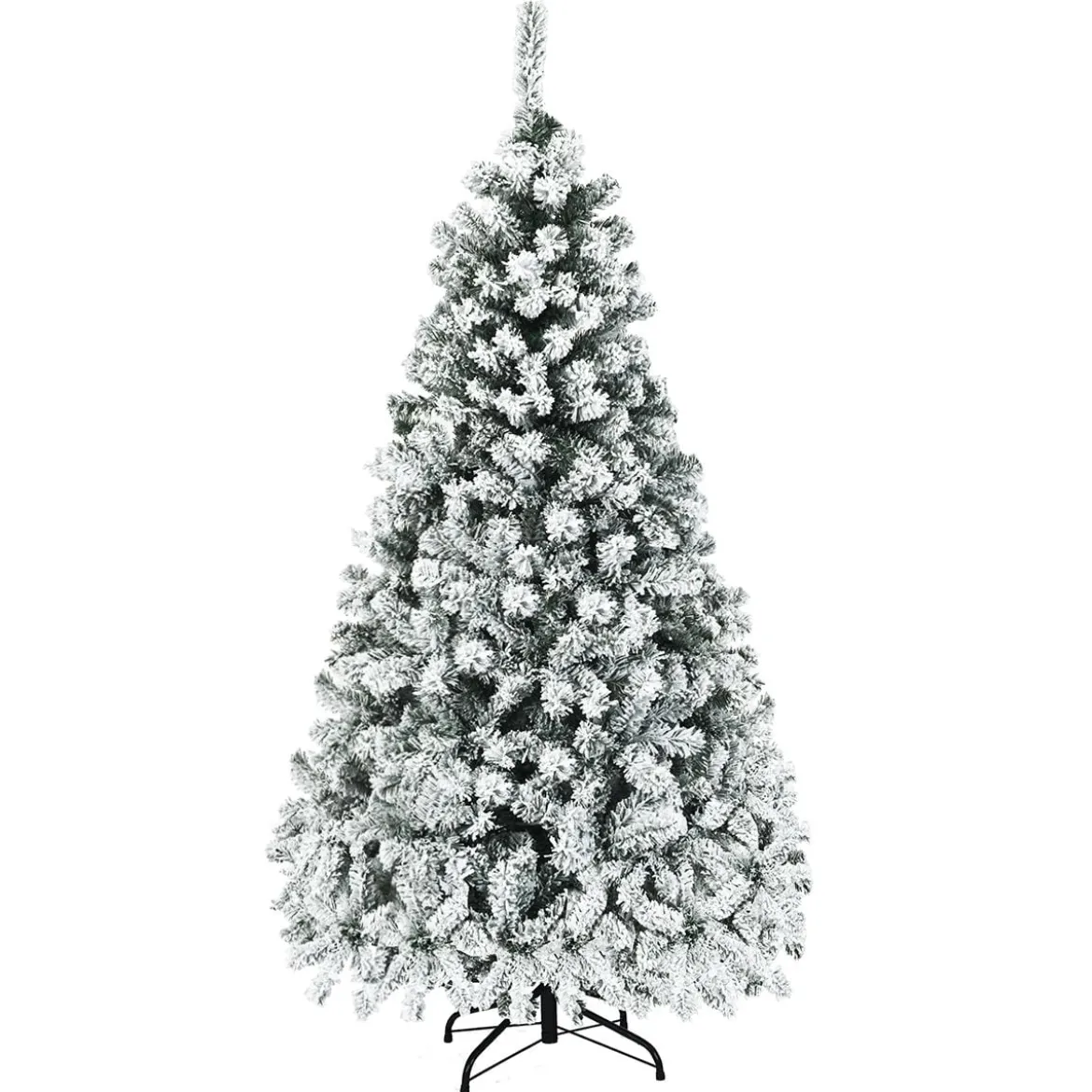 180 cm Weihnachtsbaum mit Schnee Premium-PVC-Nadeln mit LED-Lichtern Kunstbaum Weihnachten
