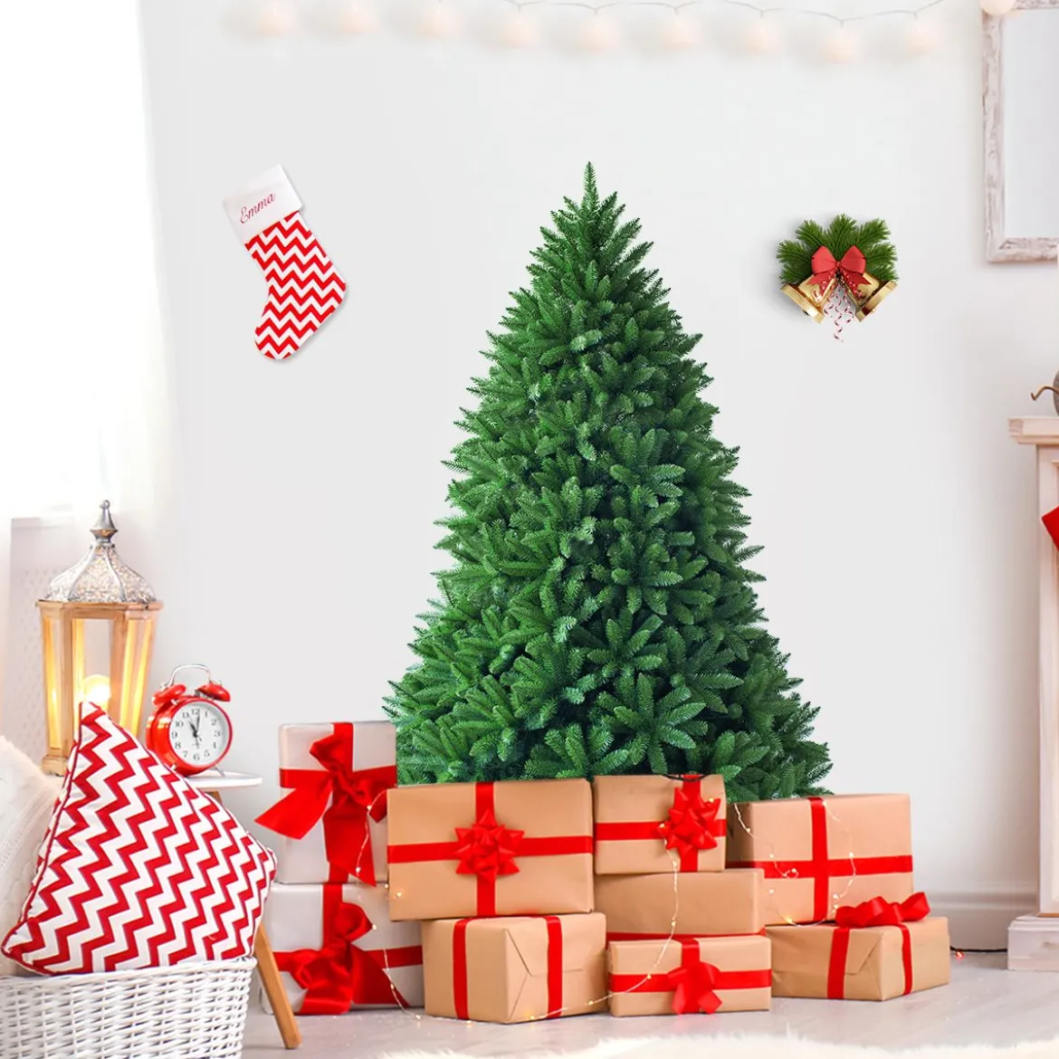 150 cm Weihnachtsbaum Tannenbaum mit Metallständer Kunstbaum Weihnachten Grün