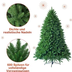 150 cm Weihnachtsbaum Tannenbaum mit Metallständer Kunstbaum Weihnachten Grün