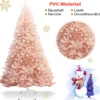 180 cm Weihnachtsbaum Tannenbaum mit Metallständer Kunstbaum Weihnachten Rosa