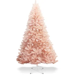 180 cm Weihnachtsbaum Tannenbaum mit Metallständer Kunstbaum Weihnachten Rosa