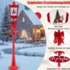 185 cm Weihnachtslaterne mit Warmweißen LED-Leuchten Straßenlampe Weihnachtsdeko
