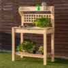 Coatway Gärtnertisch Holz Pflanztisch Garten Arbeitstisch Gartentisch multifunktionale Pflanz-Bank 101 x 45 x 141 cm