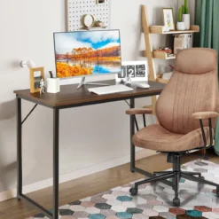 Computertisch mit schwerem Stahlrahmen moderner einfacher Laptoptisch Kaffee