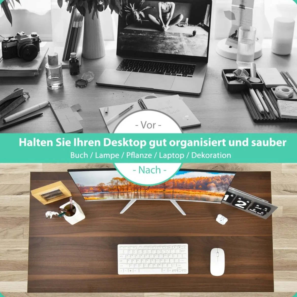 Computertisch mit schwerem Stahlrahmen moderner einfacher Laptoptisch Kaffee