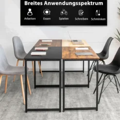 Computertisch mit schwerem Stahlrahmen moderner einfacher Laptoptisch Kaffee