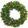 Cosway Künstlicher Beleuchteter Weihnachtskranz mit 110 grünen Zweigen 60 cm