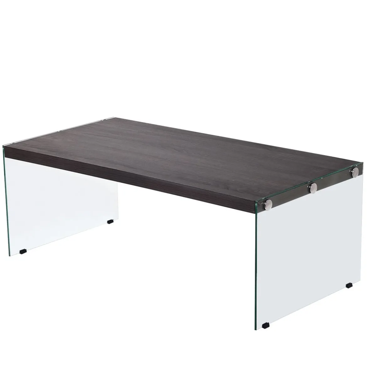 Couchtisch Beistelltisch Wohnzimmertisch Kaffeetisch 110 x 55 x 40 cm Holz und Hartglas