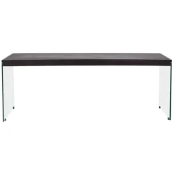 Couchtisch Beistelltisch Wohnzimmertisch Kaffeetisch 110 x 55 x 40 cm Holz und Hartglas