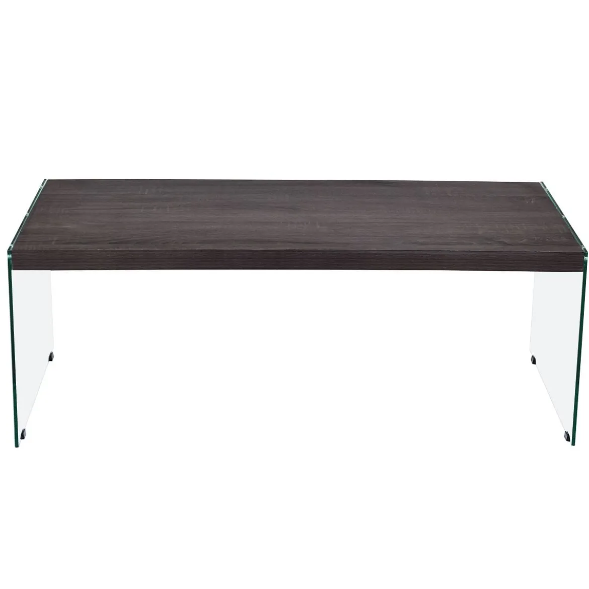 Couchtisch Beistelltisch Wohnzimmertisch Kaffeetisch 110 x 55 x 40 cm Holz und Hartglas
