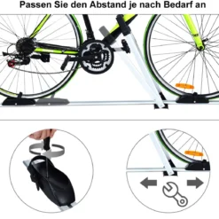 Dachfahrradträger für 1 Fahrrad mit Diebstahlsicherung Rostschutz-Aluminiumlegierung Universalhalterung