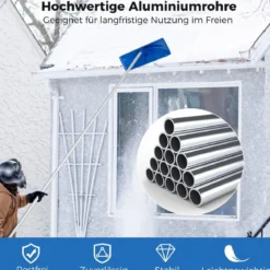 Dach Schneeräumer mit Rollen & Kunststoff Schneeschild Dachschneeräumer Schneeschaufel