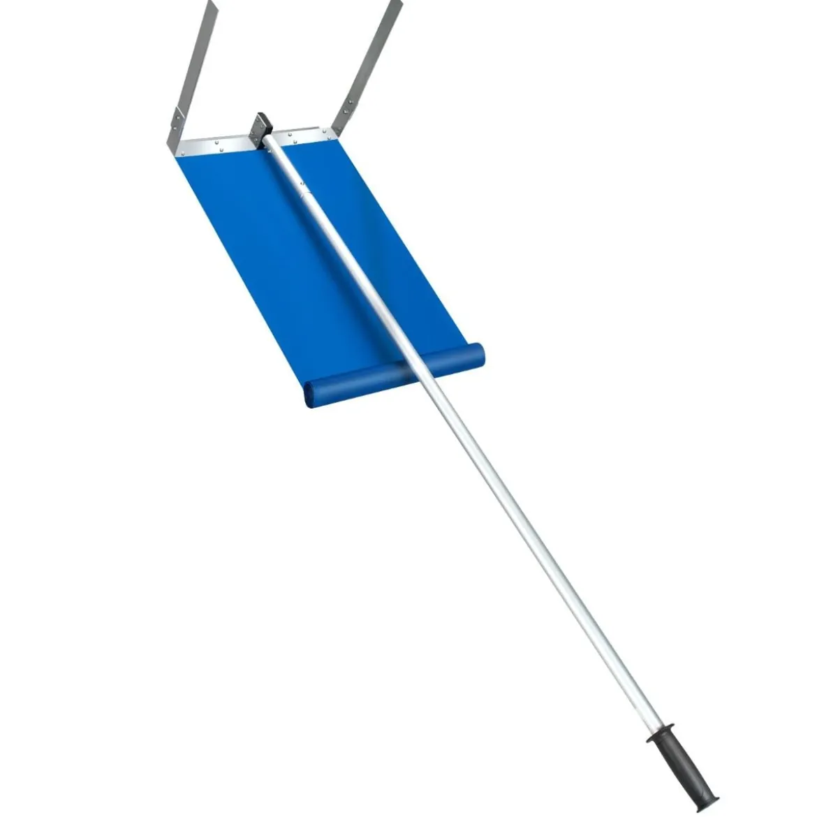 Dach-Schneeschaufel Schneeräumungswerkzeug aus Aluminium mit 3 Verlängerungsstangen Silber+ Blau