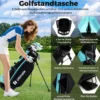 Damen Komplett Golfschläger Set 15 Teilges Golf Set Rechtshänder mitGolftasche & Regenhaube Grün