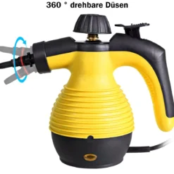 Dampfreiniger Handgerät 9-teiliges Zubehör-Set und sicheres Design Dampfreinigen Gelb