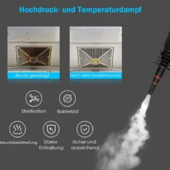 Dampfreiniger Handgerät 9-teiliges Zubehör-Set und sicheres Design Dampfreinigen Gelb