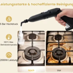 Dampfreiniger 2000W Dampfdruck: 5 bar Tank: 1,8L Temperatur: bis zu 160℃ Gelb/Weiß