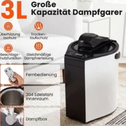 Dampfsauna Tragbar Heimsauna mit 9 Temperaturstufen Saunazelt mit Fernbedienung & Timer Grau