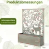 Dekorative erhöhte Gartenbeet-Set mit 2 Stück Metallhochbeete 60 x 17 x 80 cm Rost