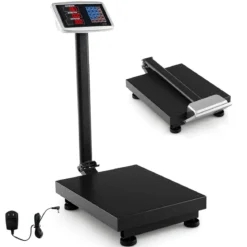 Digitale Plattformwaage 300kg / 50g Paketwaage mit Preisrechner LB/KG Multifunktionale Ladenwaage