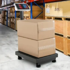 Digitale Plattformwaage 300kg / 50g Paketwaage mit Preisrechner LB/KG Multifunktionale Ladenwaage