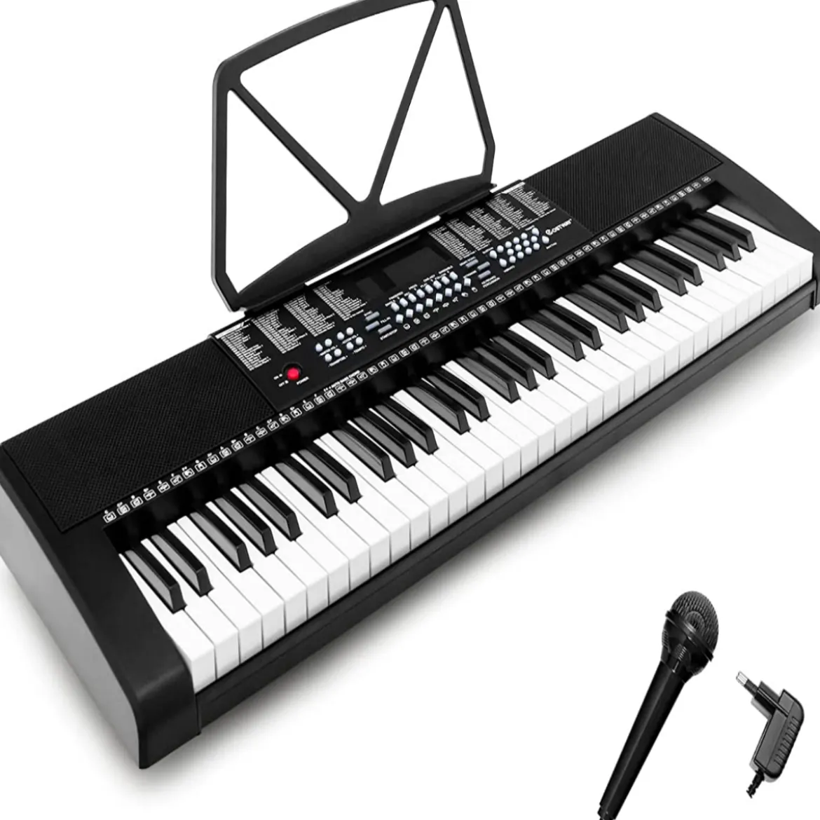 Digitalpiano Elektronisches Keyboard 61 Tastatur Elektroklavier 83 x 27,5 x 9 cm Schwarz