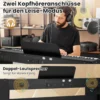 Digital Piano 88-Tasten mit Hammermechanik gewichtete Tastatur E-Piano mit Möbelständer Schwarz
