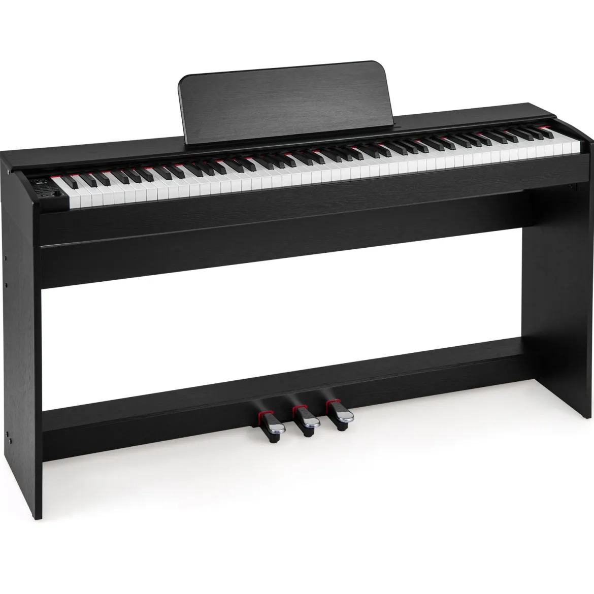 Digital Piano 88-Tasten mit Hammermechanik gewichtete Tastatur E-Piano mit Möbelständer Schwarz