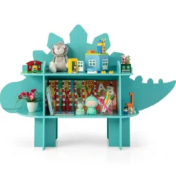 Dinosaurier Bücherregal für Kinder Spielzeug-Aufbewahrungsorganisator mit offenen Regalen