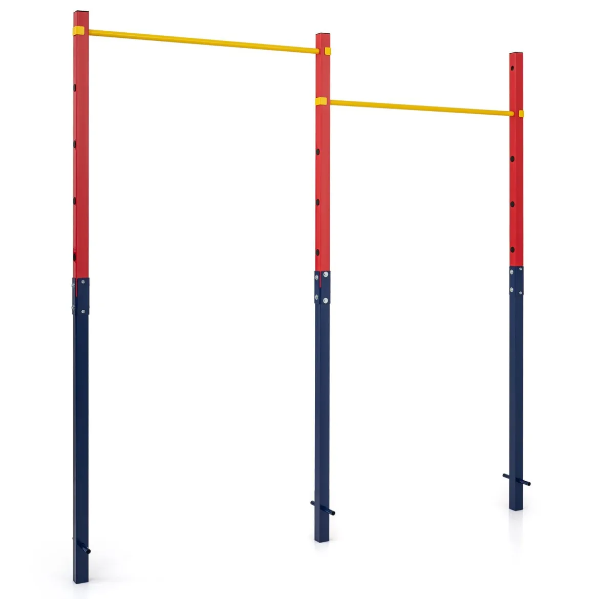 Doppel Klimmzugstange Reckstange Höhenverstellbar 80-172 cm aus Verzinktem Stahl bis 220 kg