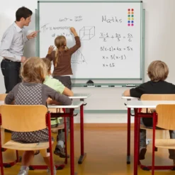 Doppelseitiges Mobiles Whiteboard Höhenverstellbares Magnetisches Whiteboard Rollende Weißtafel