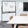 Doppelseitiges mobiles Whiteboard Höhenverstellbares Magnetisches Whiteboard 120 x 80 cm