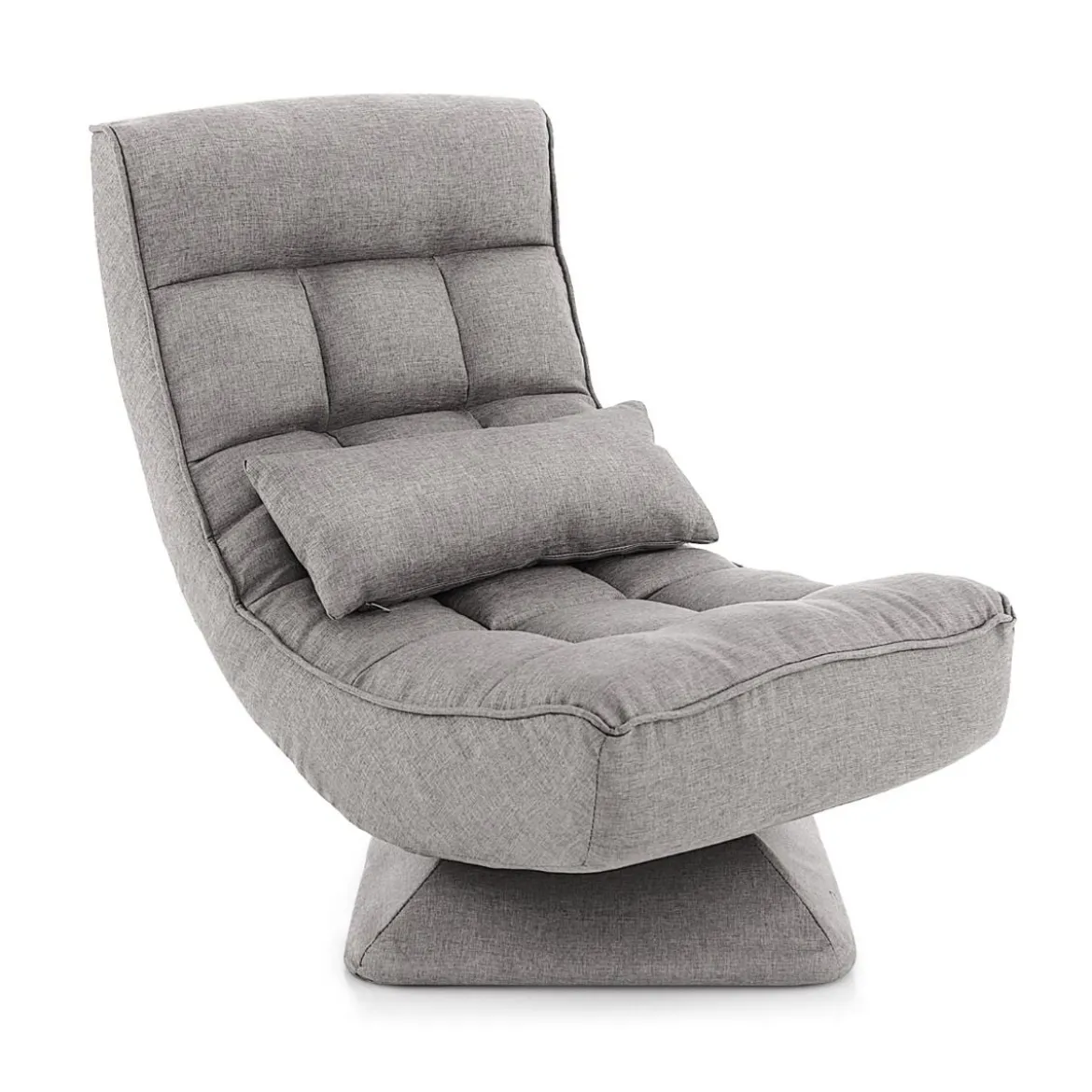 360° Drehbarer Bodensessel mit Rückenlehne & Lendenkissen Bodenstuhl Lazy Sofa