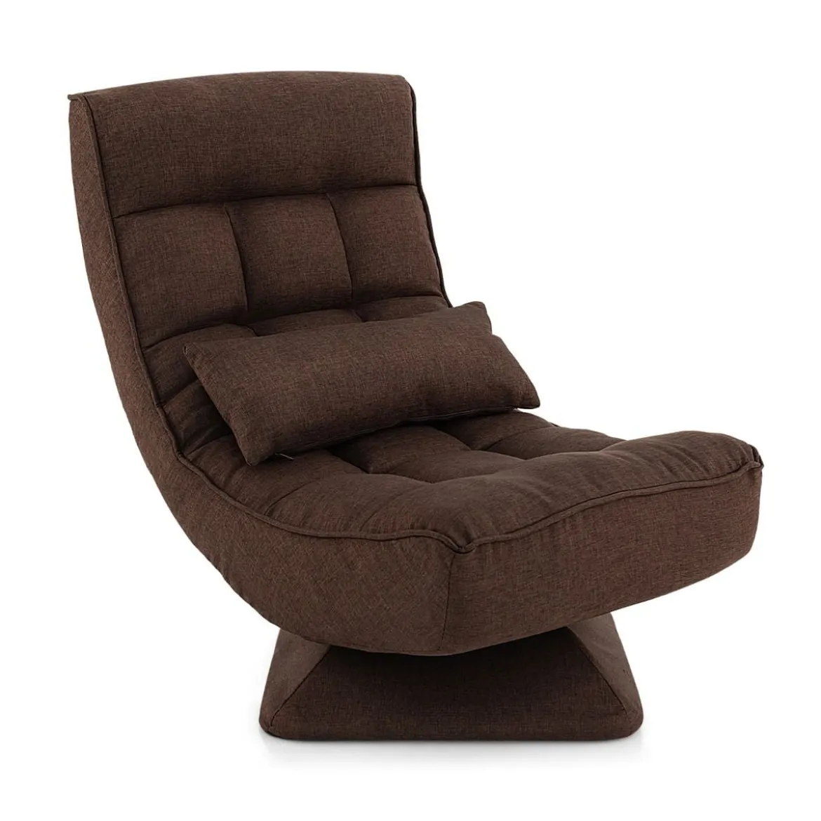 360° Drehbarer Bodensessel mit Rückenlehne & Lendenkissen Bodenstuhl Lazy Sofa