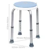 360° Drehbarer Duschhocker Höhenverstellbarer Duschstuhl Alu Badehocker Duschsitz Blau
